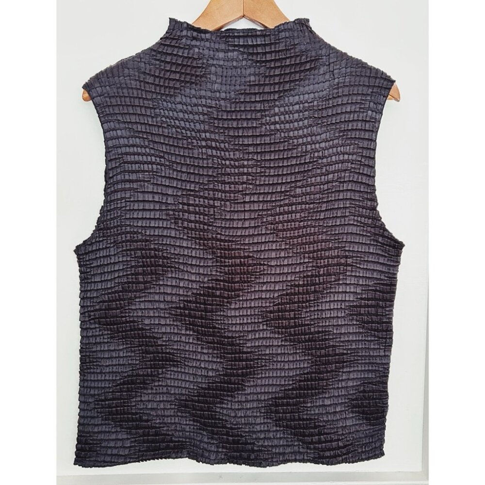 Black Stretchy High Neck Tank by Distinction Size Large